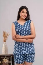 Women’s Cotton Night Shorts Set – Soft & Comfortable Sleepwear - Image 3