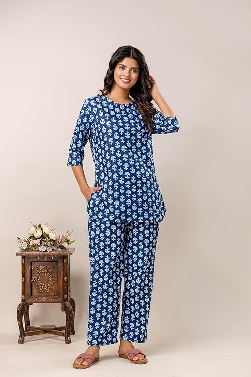 81pWjwfcrEL._SY741_.jpg Women’s Premium Cotton Night Suit – Lightweight & Soft - Image 1