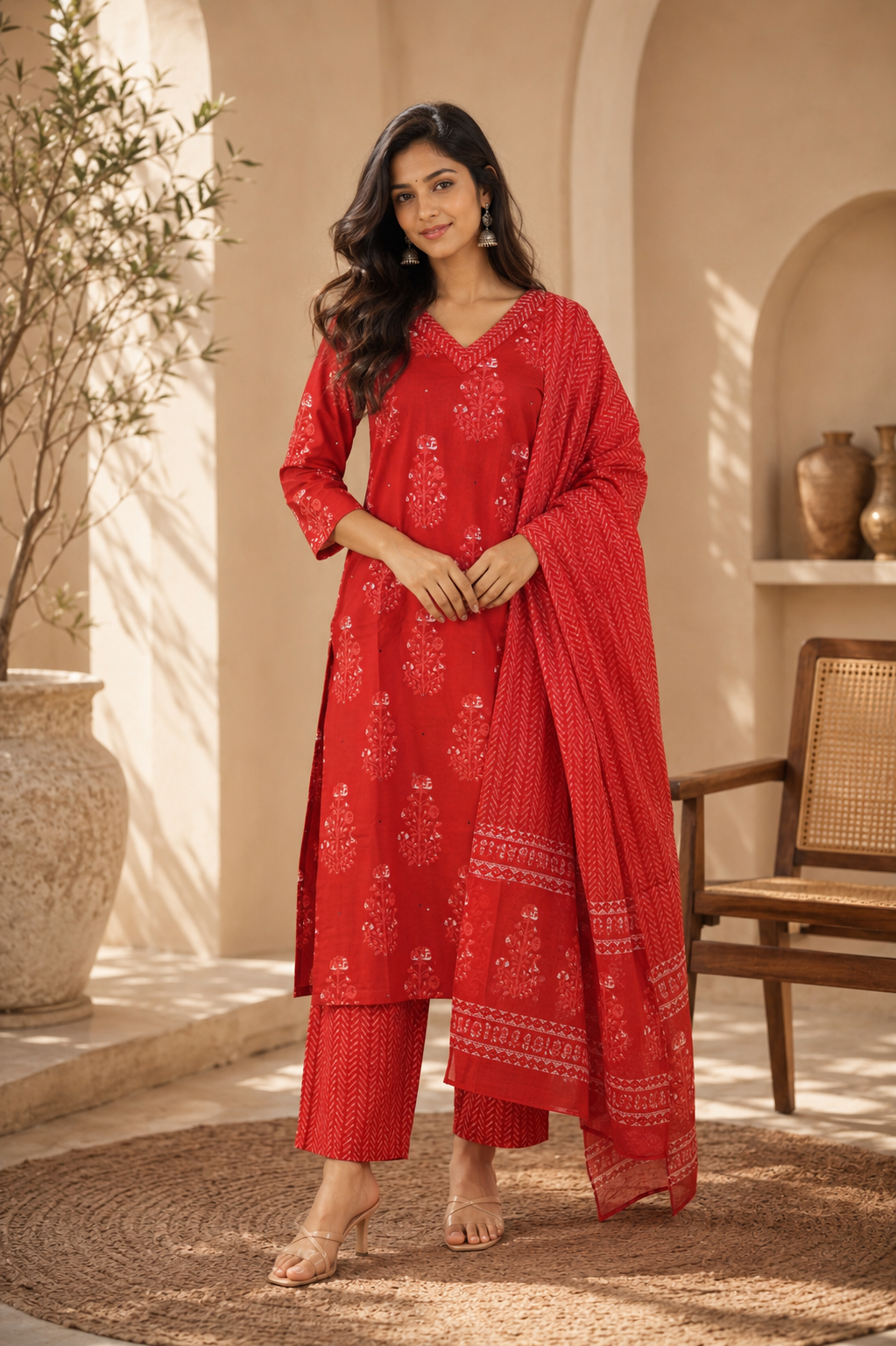 ChatGPT Image Jun 15, 2026, 03_03_32 PM Aabha Red Handwork Suit Set with Dupatta - Image 1