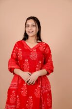 Aabha Red Handwork Suit Set with Dupatta - Image 4