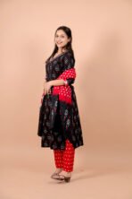 Gulnaar Black Embroidered Kurta Pant Dupatta Set for Women - Image 6