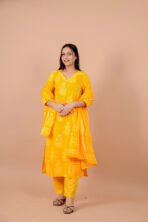Aabha Yellow Handwork Suit Set with Dupatta - Image 3