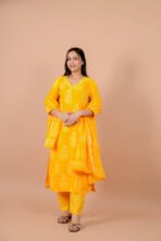 Aabha Yellow Handwork Suit Set with Dupatta - Image 3