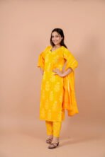 Aabha Yellow Handwork Suit Set with Dupatta - Image 6