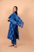 Aabha Blue Handwork Suit Set with Dupatta - Image 3