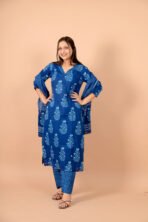 Aabha Blue Handwork Suit Set with Dupatta - Image 4