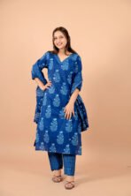 Aabha Blue Handwork Suit Set with Dupatta - Image 6
