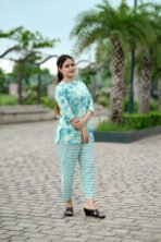 Nightwear Set | Premium Cotton Blend | Half Sleeve Top with Pyjama