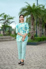 Nightwear Set | Premium Cotton Blend | Half Sleeve Top with Pyjama - Image 3