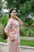 Printed Night Suit | Breathable Fabric | Relax Fit Lounge & Sleep Wear - Image 3