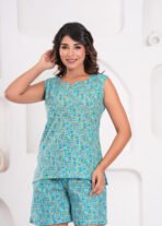 Cotton Blend Night Suit — Stretchy Waistband, Ultra Soft Sleep Set