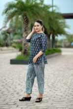 Women’s Cotton Night Suit Set | Soft Printed Top & Pajama | Comfortable Sleepwear for Home & Night