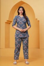 Pure Cotton Printed Night Suit for Women – Soft & Comfortable Sleepwear Set