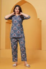 Pure Cotton Printed Night Suit for Women – Soft & Comfortable Sleepwear Set - Image 3