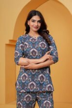 Pure Cotton Printed Night Suit for Women – Soft & Comfortable Sleepwear Set - Image 6