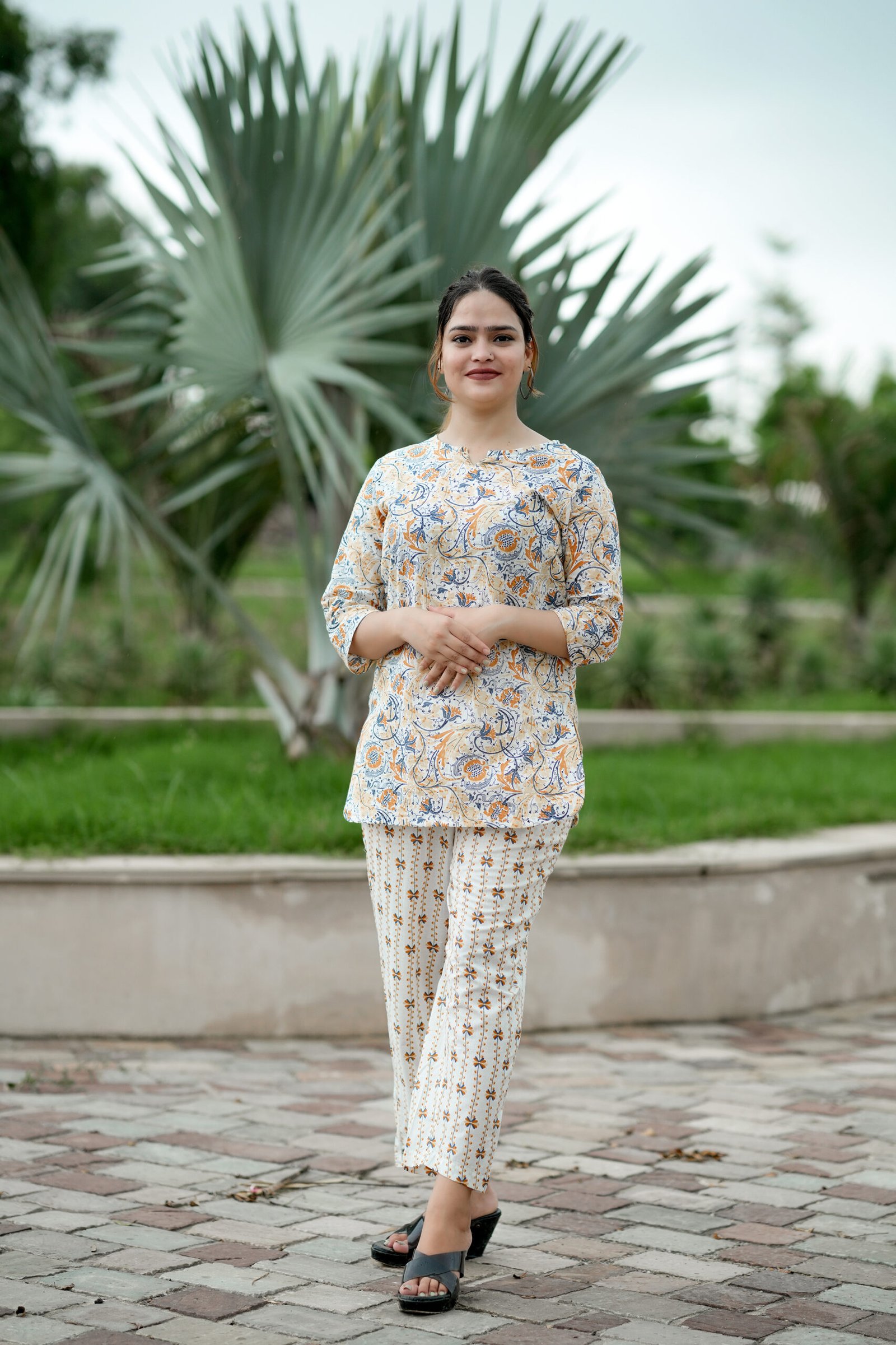 Rexxica-ML-2-scaled-1.jpg Women’s Summer Night Suit | Lightweight Cotton Pyjama Set | Daily Wear Sleepwear - Image 1
