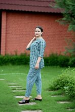 Ladies Night Suit Set | Premium Hosiery Cotton | Short Sleeve Top & Full Length Pyjama
