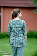 Ladies Night Suit Set | Premium Hosiery Cotton | Short Sleeve Top & Full Length Pyjama - Image 5
