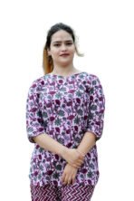 Women’s Printed Nightwear Set | Breathable Cotton Lounge Wear | Relaxed Fit Sleep Suit - Image 2