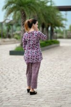 Women’s Printed Nightwear Set | Breathable Cotton Lounge Wear | Relaxed Fit Sleep Suit - Image 6