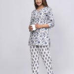 Rexxica Women's Premium Cotton Night Suit - Soft, Comfortable, Stylish Sleepwear for All Seasons