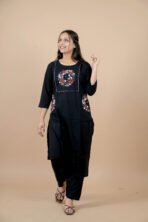Aarohi Black Embroidered Kurta Set
