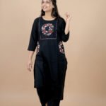 Aarohi Black Embroidered Kurta Set