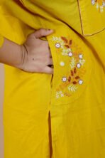 Aarohi Yellow Embroidered Kurta Set - Image 5