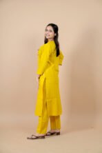 Aarohi Yellow Embroidered Kurta Set - Image 6