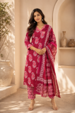 Meher Hand Worked Cotton Suit Set with Dupatta