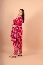 Meher Hand Worked Cotton Suit Set with Dupatta - Image 5