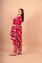 Meher Hand Worked Cotton Suit Set with Dupatta - Image 5