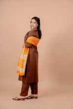 The Noor Terra Gold Embroidered Cotton Suit Set - Image 2